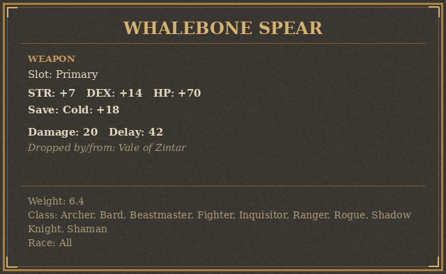 Whalebone Spear