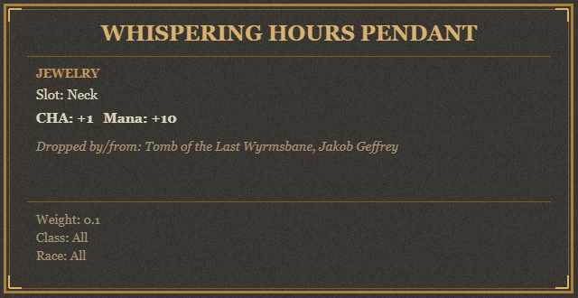 Whispering Hours Pendant