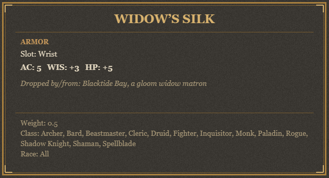 Widow’s Silk