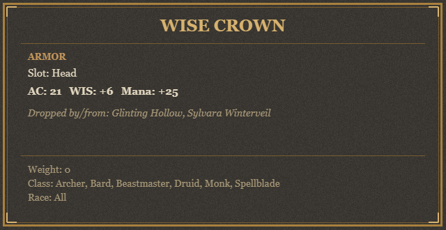 Wise Crown