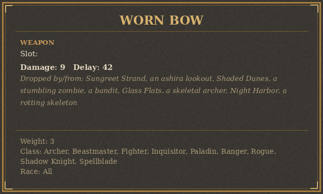 Worn Bow