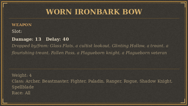 Worn Ironbark Bow