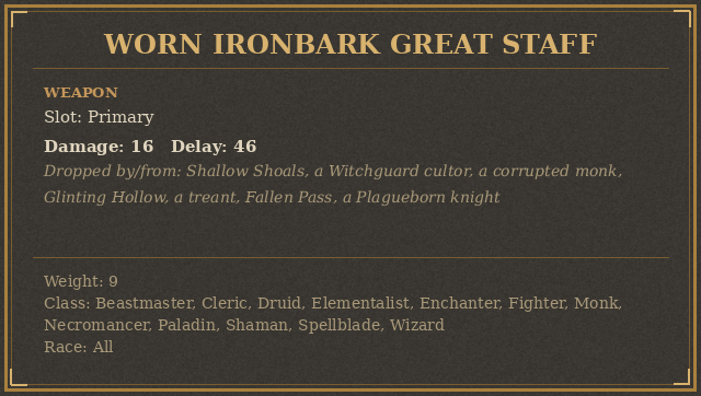 Worn Ironbark Great Staff