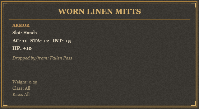 Worn Linen Mitts