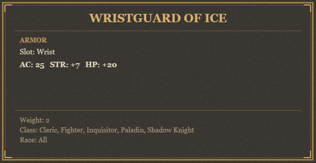 Wristguard of Ice