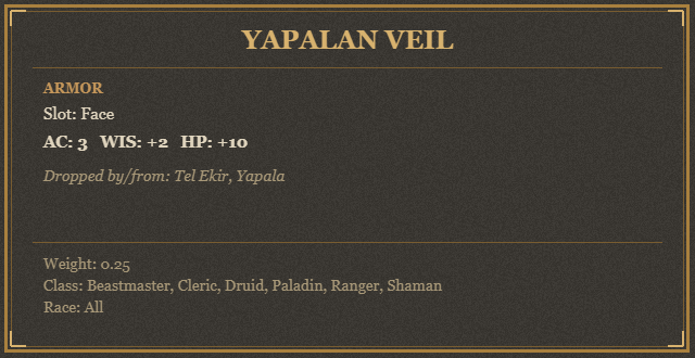 Yapalan Veil