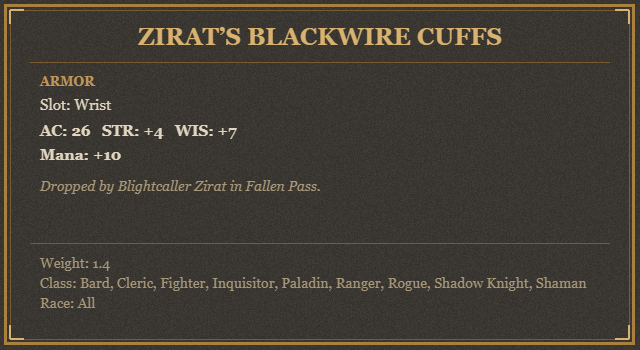 Zirat’s Blackwire Cuffs