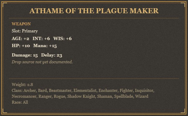 Athame of the Plague Maker