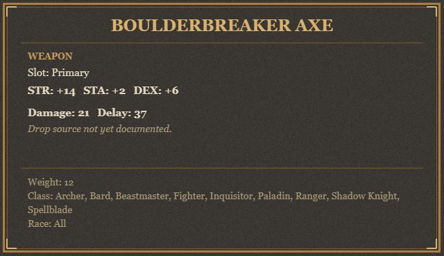 Boulderbreaker Axe