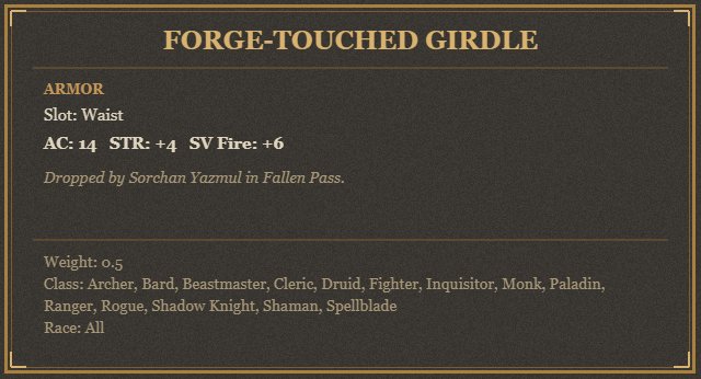 Forge-touched Girdle