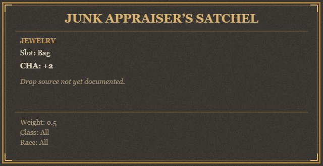 Junk Appraiser’s Satchel