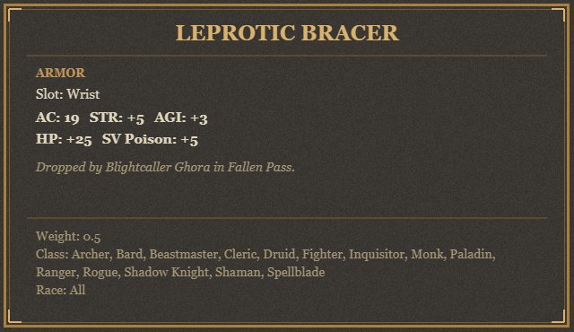 Leprotic Bracer