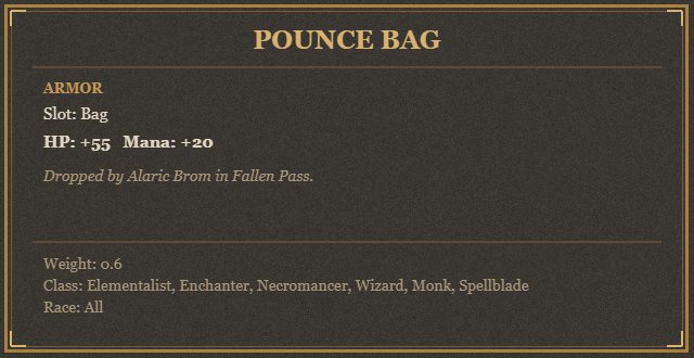 Pounce Bag