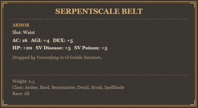 Serpentscale Belt