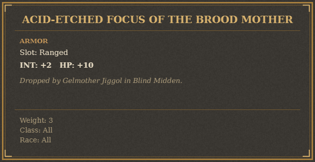 Acid-Etched Focus of the Brood Mother