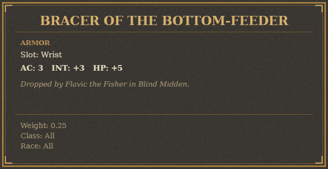Bracer of the Bottom-Feeder