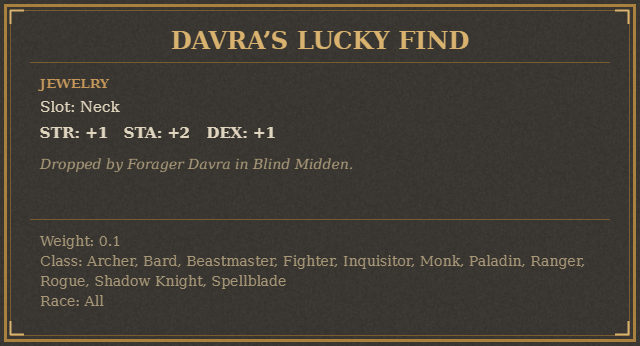 Davra’s Lucky Find