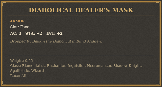 Diabolical Dealer’s Mask