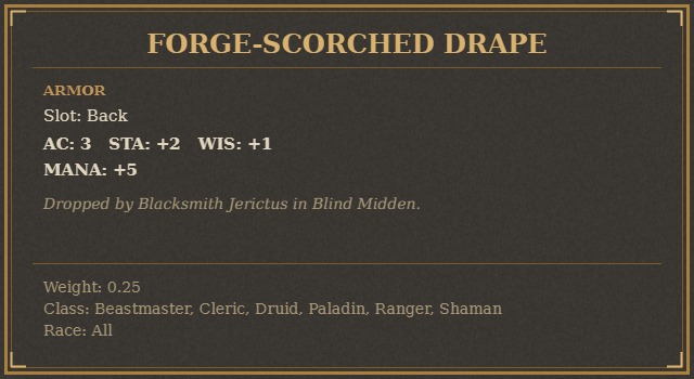 Forge-Scorched Drape