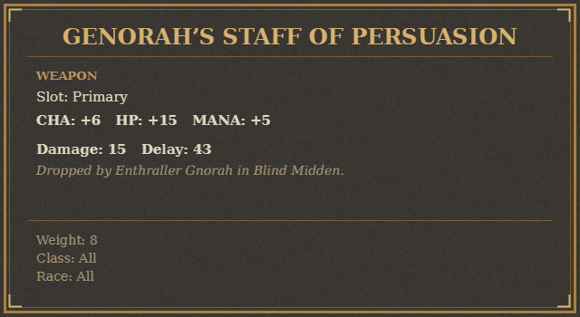 Genorah’s Staff of Persuasion