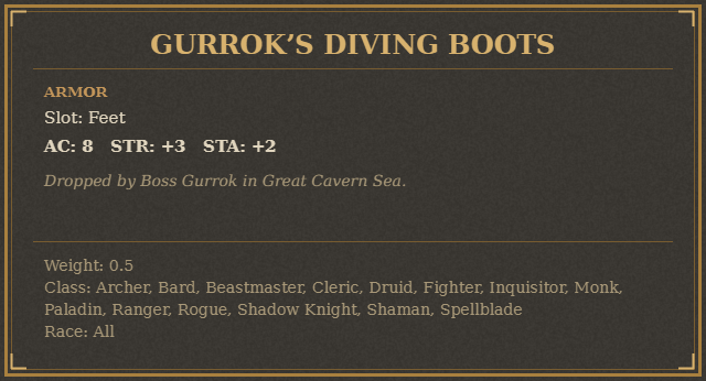 Gurrok’s Diving Boots