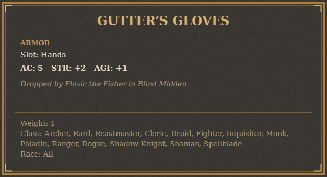 Gutter’s Gloves