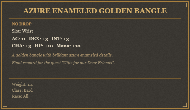 Azure Enameled Golden Bangle