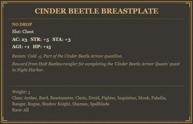 Cinder Beetle Breastplate