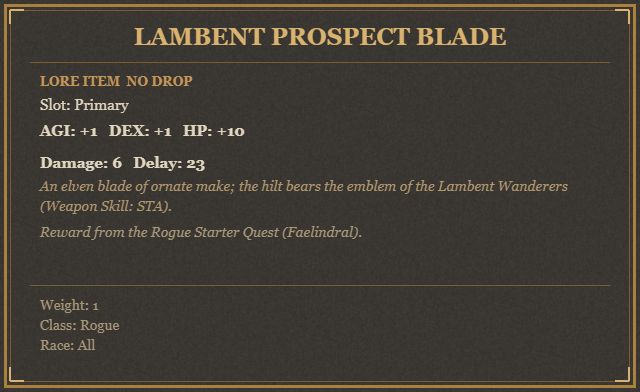 Lambent Prospect Blade