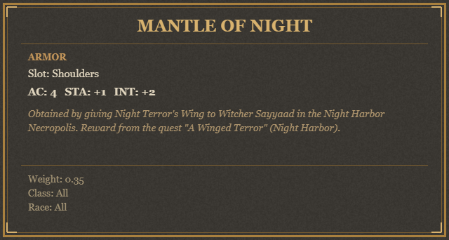 Mantle of Night