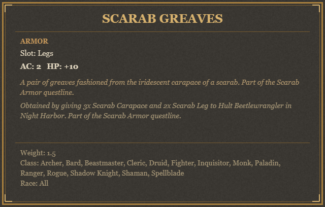 Scarab Greaves