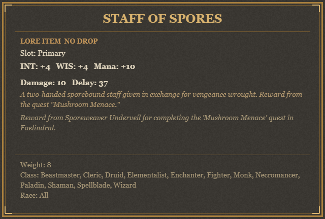 Staff of Spores