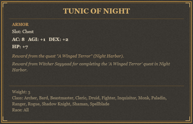 Tunic of Night