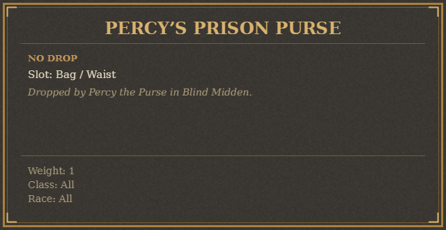 Percy’s Prison Purse