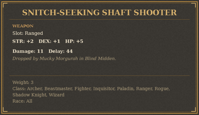 Snitch-Seeking Shaft Shooter