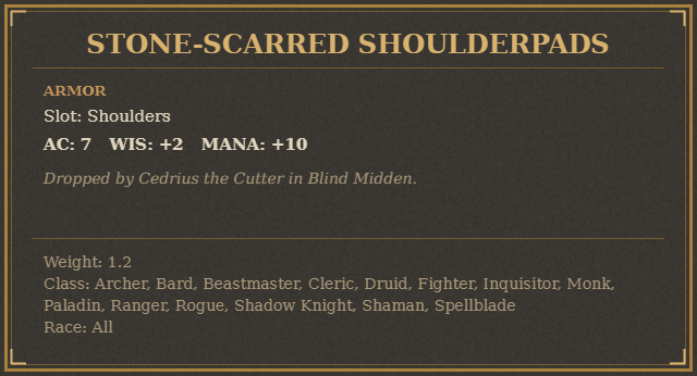 Stone-Scarred Shoulderpads