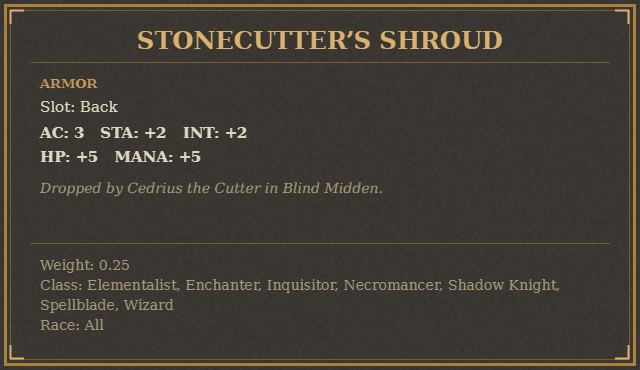 Stonecutter’s Shroud