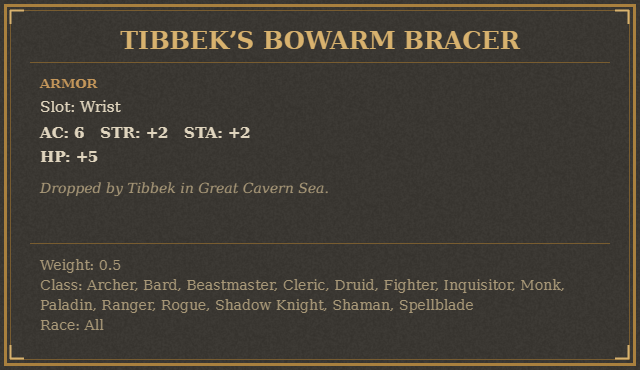 Tibbek’s Bowarm Bracer