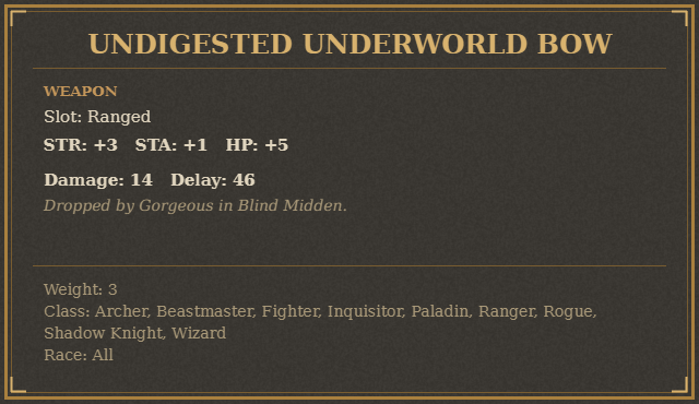 Undigested Underworld Bow