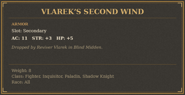 Vlarek’s Second Wind