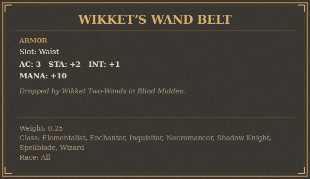 Wikket’s Wand Belt